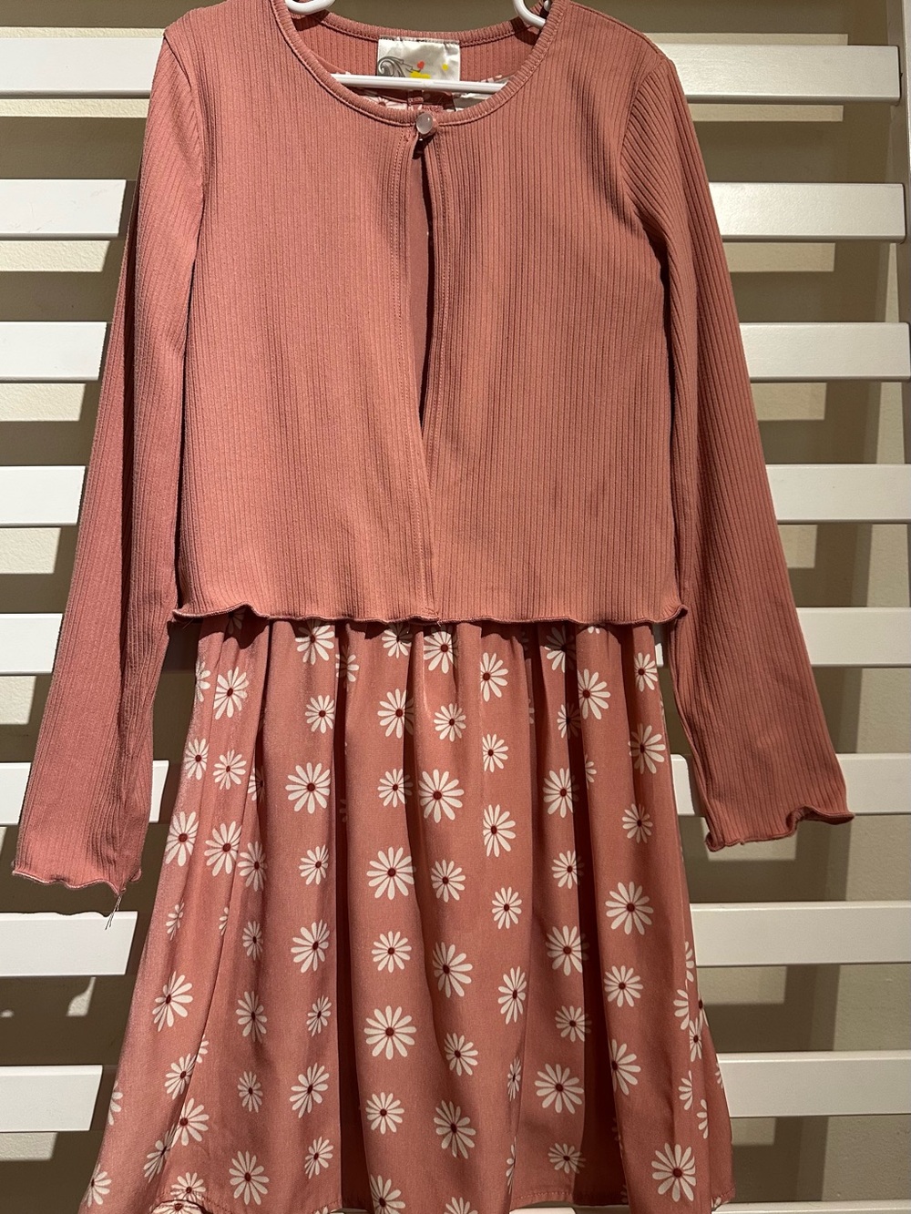Jenna & Jessie Girls 6X Daisy Dress & Cardigan Set